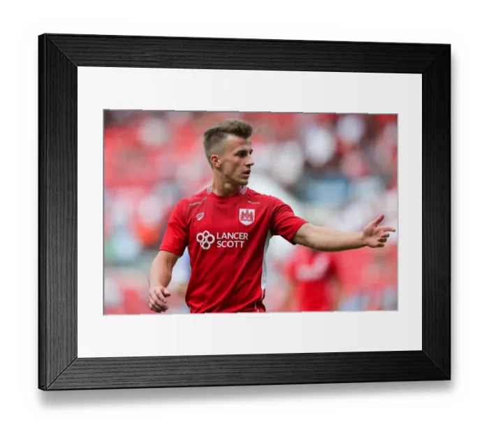 Framed Print : Bristol City's Joe Bryan Watches On During Pre-Season Friendly Against Portsmouth, 2016