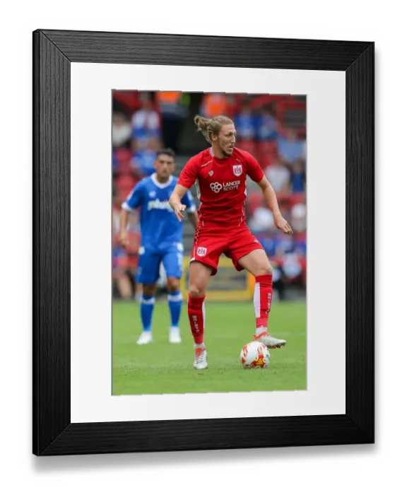 Framed Print : Bristol City vs Portsmouth: Luke Ayling in Action at Ashton Gate Stadium (Pre-Season Friendly)