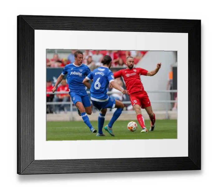 Framed Print : Bristol City vs Portsmouth: Aaron Wilbraham in Action at Ashton Gate Stadium (Pre-Season Friendly, 2016)