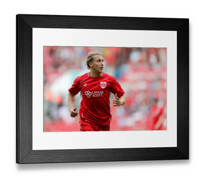 Framed Print : Bristol City's Luke Freeman Watches On During Pre-Season Clash Against Portsmouth