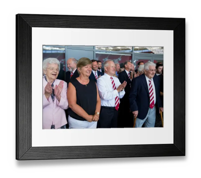 Framed Print : Bristol City's New Lansdown Stand Unveiled: Steve Lansdown and Family Celebrate Naming Honors