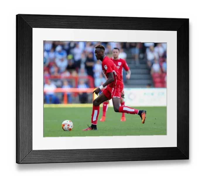 Framed Print : Bristol City vs Wigan Athletic: Tammy Abraham in Action, Sky Bet EFL Championship, Ashton Gate Stadium