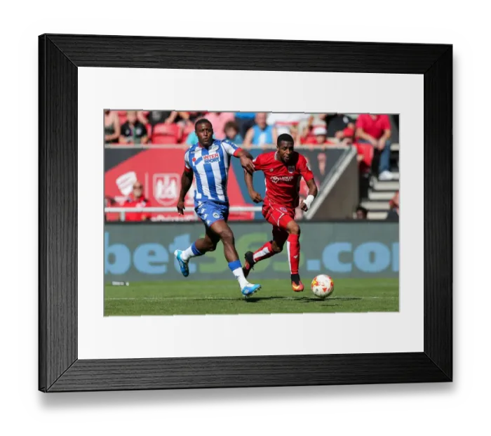 Framed Print : Bristol City vs Wigan Athletic: Kodjia vs Daniels - Intense Battle at Ashton Gate Framed Print : Bristol City vs Wigan Athletic: Kodjia vs Daniels - Intense Battle at Ashton Gate