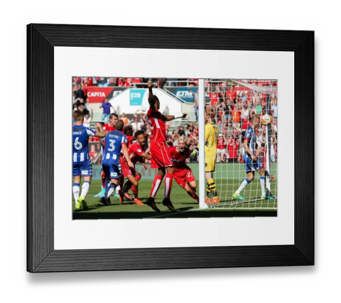 Framed Print : Bristol City vs Wigan Athletic: Controversial Goal Disallowed to Hordur Magnusson, Tammy Abraham Scores Instead Framed Print : Bristol City vs Wigan Athletic: Controversial Goal Disallowed to Hordur Magnusson, Tammy Abraham Scores Instead