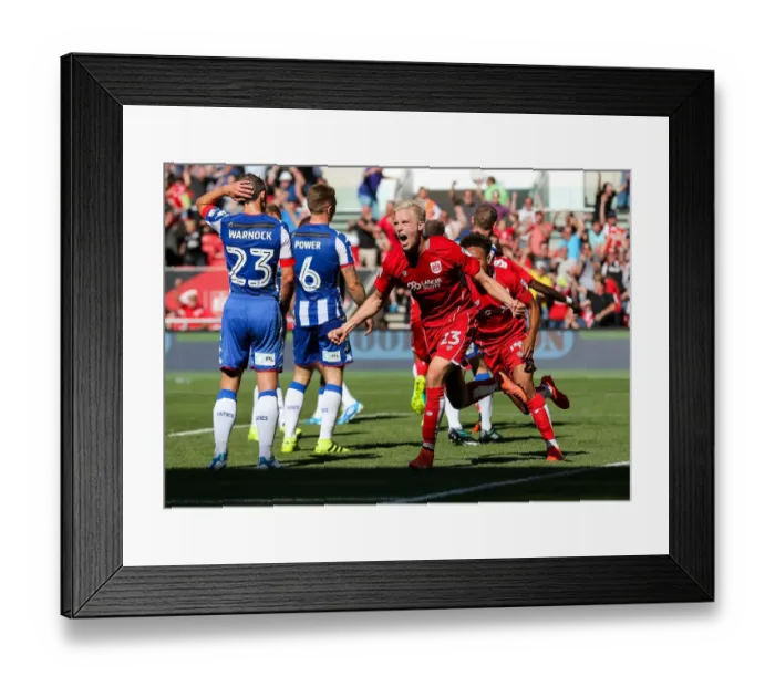 Framed Print : Controversial Goal: Abraham's Scored, Magnusson's Disallowed - Bristol City vs Wigan Athletic Framed Print : Controversial Goal: Abraham's Scored, Magnusson's Disallowed - Bristol City vs Wigan Athletic