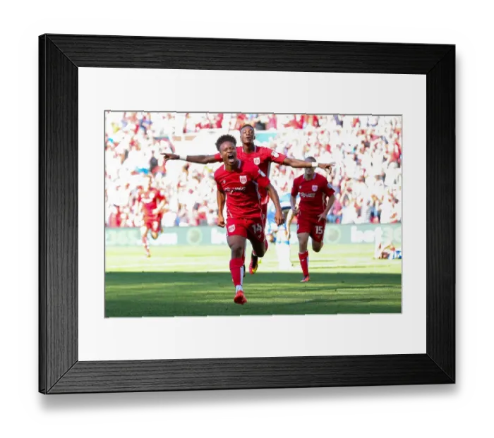 Framed Print : Bobby Reid's Dramatic 2-1 Goal: Bristol City vs. Wigan Athletic, Sky Bet EFL Championship Framed Print : Bobby Reid's Dramatic 2-1 Goal: Bristol City vs. Wigan Athletic, Sky Bet EFL Championship