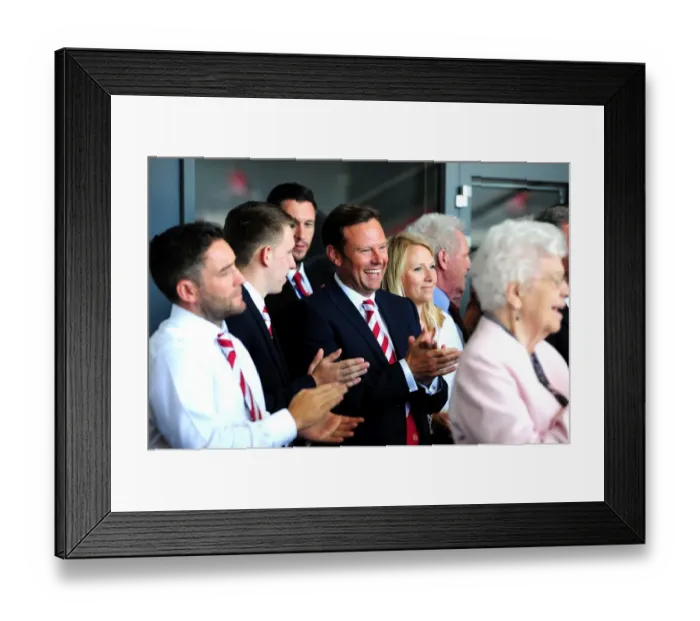 Framed Print : Bristol City Celebrates Win Against Wigan Athletic: Mark Ashton's Excited Moment