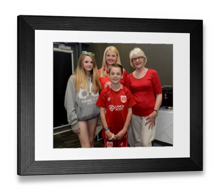Framed Print : Bristol City vs Wigan Athletic: Mascot Family Photo, Sky Bet Championship, Ashton Gate, Bristol, England (August 6, 2016) Framed Print : Bristol City vs Wigan Athletic: Mascot Family Photo, Sky Bet Championship, Ashton Gate, Bristol, England (August 6, 2016)