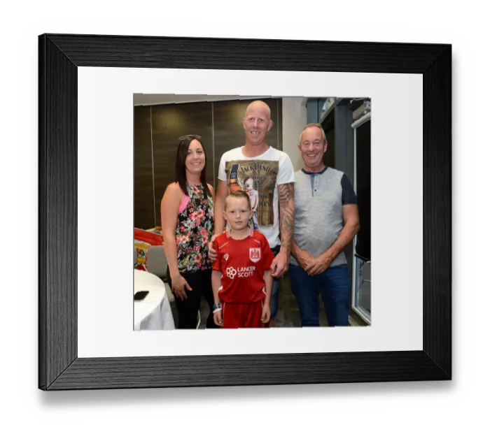 Framed Print : Bristol City vs Wigan Athletic: Mascots Family Photo, Ashton Gate, 2016
