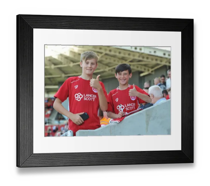 Framed Print : Bristol City Fans Approve New Lansdown Stand at Ashton Gate during Bristol City vs Wigan Athletic Match