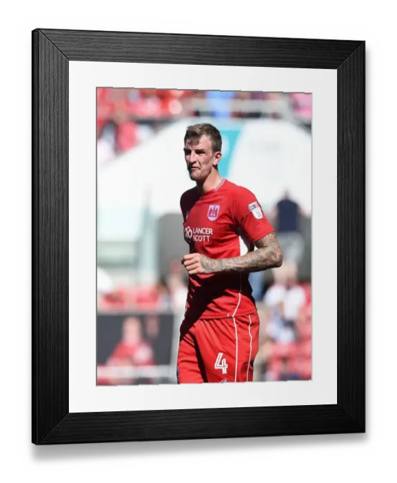 Framed Print : Aden Flint of Bristol City in Action Against Wigan Athletic, Sky Bet Championship, Ashton Gate, Bristol, England, 2016