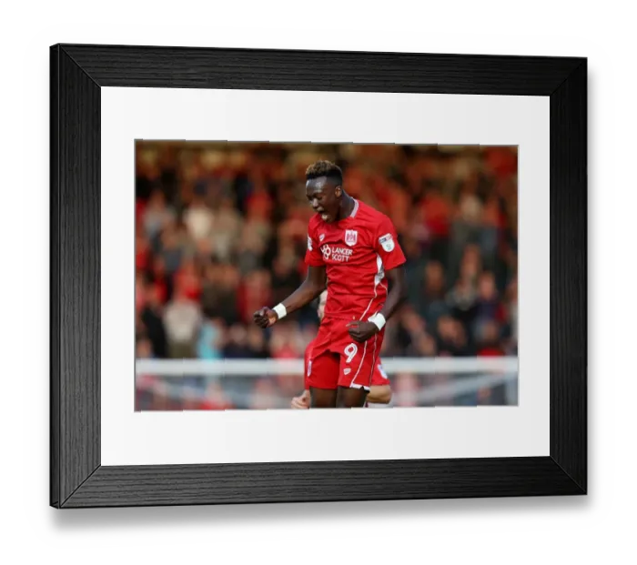 Framed Print : Tammy Abraham's Goal: Wycombe Wanderers vs. Bristol City, EFL League Cup (09.08.16)