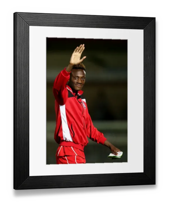 Framed Print : Tammy Abraham Celebrates Wycombe Win: Bristol City Triumphs in EFL Cup Clash