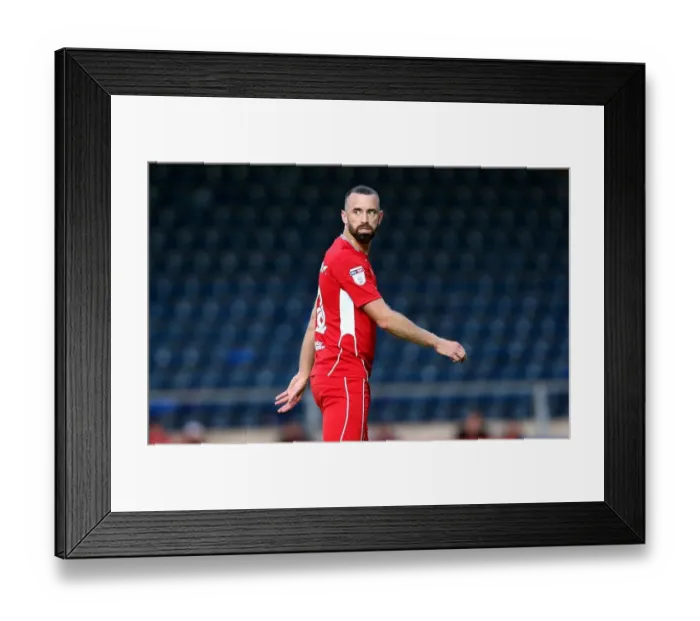 Framed Print : Aaron Wilbraham Leads Bristol City in EFL Cup Clash against Wycombe Wanderers, Adams Park, 2016 Framed Print : Aaron Wilbraham Leads Bristol City in EFL Cup Clash against Wycombe Wanderers, Adams Park, 2016