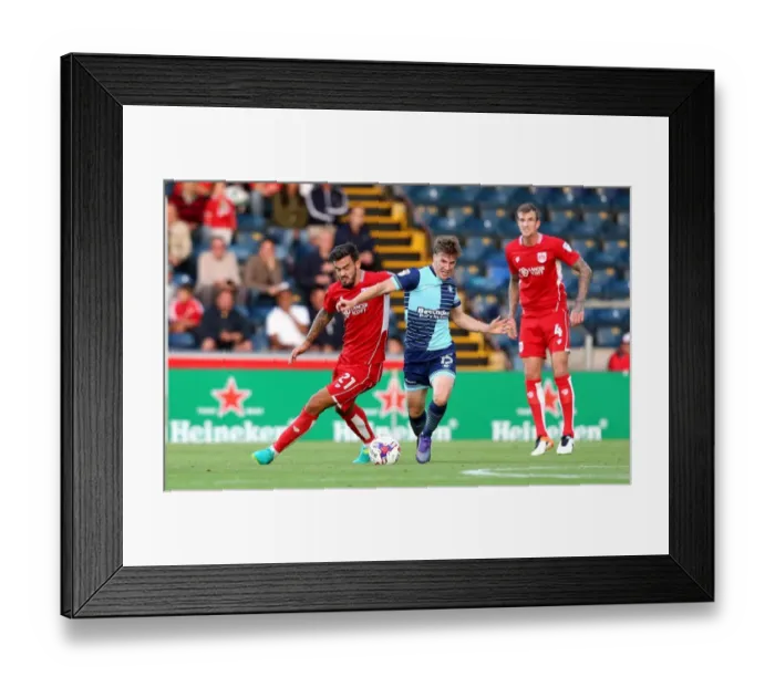 Framed Print : Marlon Pack vs Dayle Southwell: Intense Battle in Wycombe Wanderers vs Bristol City EFL Cup Clash Framed Print : Marlon Pack vs Dayle Southwell: Intense Battle in Wycombe Wanderers vs Bristol City EFL Cup Clash