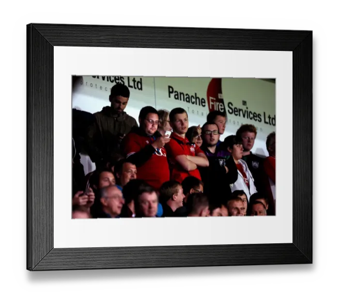 Framed Print : Bristol City Fans in Full Force at Wycombe Wanderers League Cup Match, 2016