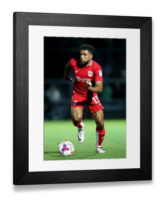 Framed Print : Bristol City's Scott Golbourne Charges Forward in EFL League Cup Clash Against Wycombe Wanderers