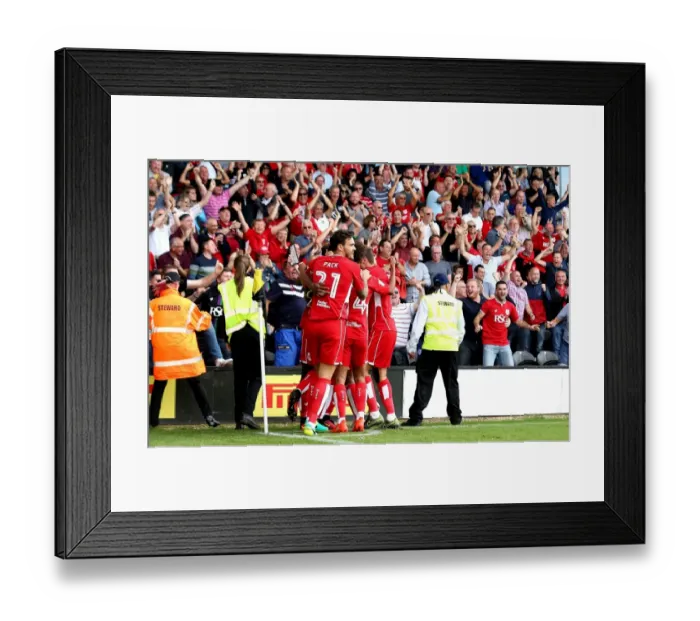 Framed Print : Bristol City's Late Winning Goal by Tammy Abraham vs Burton Albion, Sky Bet Championship (13 / 08 / 2016)