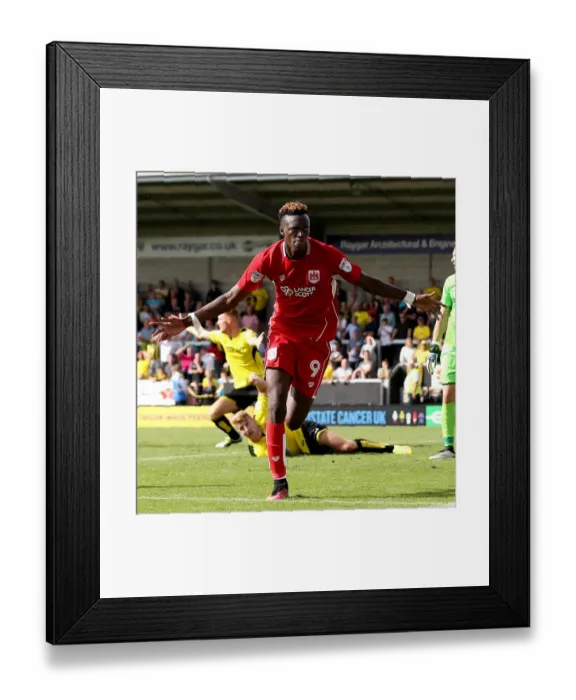 Framed Print : Last-Minute Drama: Tammy Abraham Scores Thrilling Winner for Bristol City at Pirelli Stadium Framed Print : Last-Minute Drama: Tammy Abraham Scores Thrilling Winner for Bristol City at Pirelli Stadium