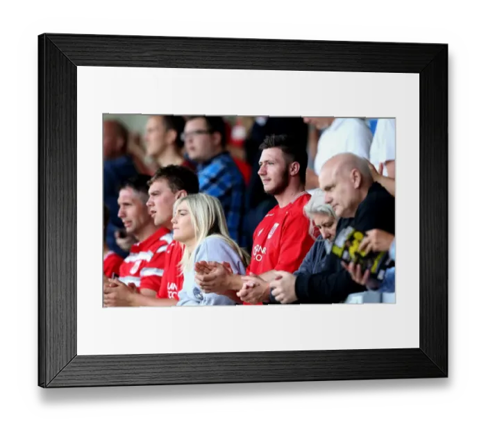 Framed Print : Bristol City Fans in Full Swing at Pirelli Stadium during Sky Bet Championship Match Framed Print : Bristol City Fans in Full Swing at Pirelli Stadium during Sky Bet Championship Match