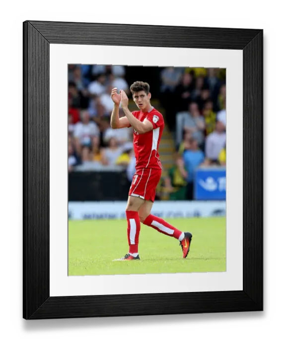 Framed Print : Bristol City's Callum O'Dowda Applauds Fans Amidst Burton Albion Cheers