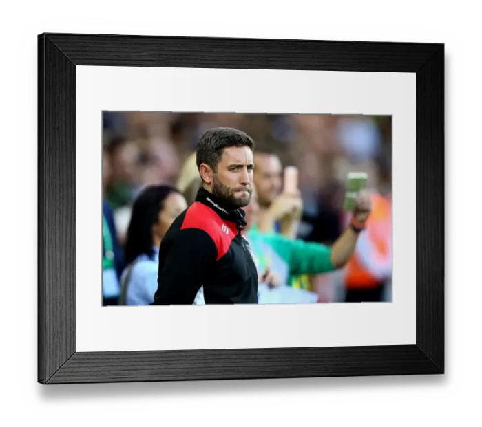 Framed Print : Johnson at the Helm: Bristol City's Boss Leads the Charge Against Norwich City