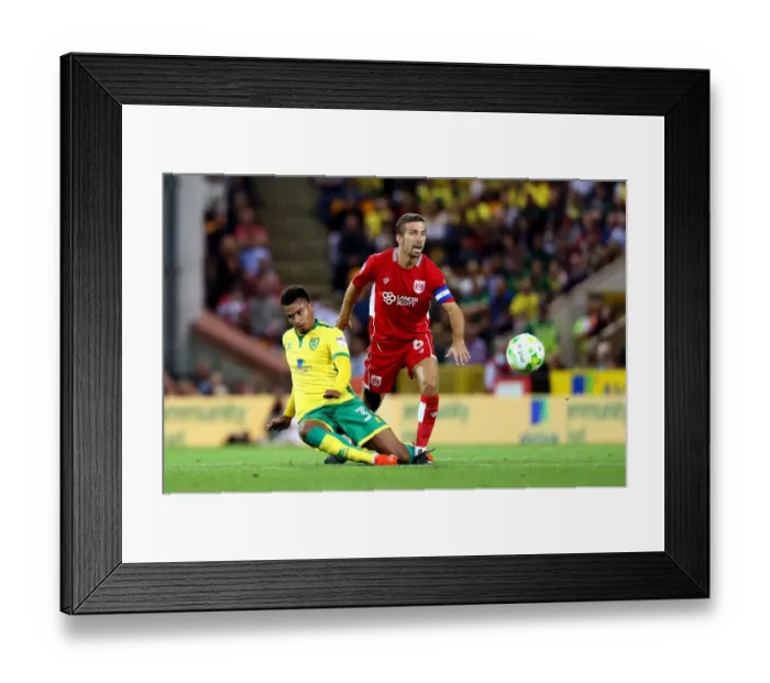 Framed Print : Gary O'Neil Tackles Josh Murphy: Intense Moment from Norwich City vs. Bristol City Championship Clash Framed Print : Gary O'Neil Tackles Josh Murphy: Intense Moment from Norwich City vs. Bristol City Championship Clash