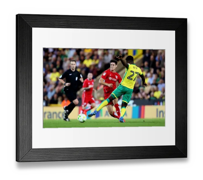 Framed Print : Bristol City's Callum O'Dowda Outpaces Norwich City's Alexander Tettey during Sky Bet Championship Clash