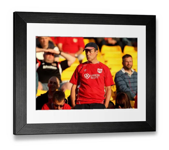 Framed Print : Bristol City Fans Rally at Carrow Road during Sky Bet Championship Match, August 2016 Framed Print : Bristol City Fans Rally at Carrow Road during Sky Bet Championship Match, August 2016