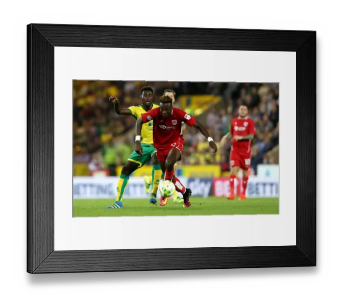 Framed Print : Tammy Abraham Outmaneuvers Alexander Tettey: Norwich City vs. Bristol City Championship Clash, 2016 Framed Print : Tammy Abraham Outmaneuvers Alexander Tettey: Norwich City vs. Bristol City Championship Clash, 2016