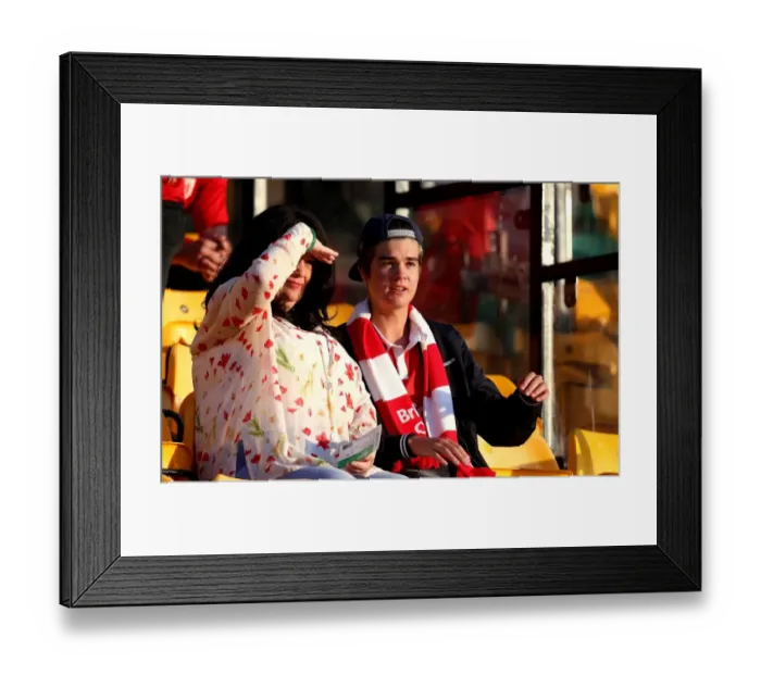 Framed Print : Bristol City Fans Rally at Carrow Road during Sky Bet Championship Match, August 2016