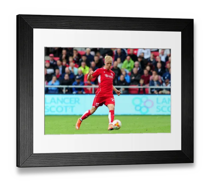 Framed Print : Hordur Magnusson of Bristol City in Action Against Newcastle United, 2016