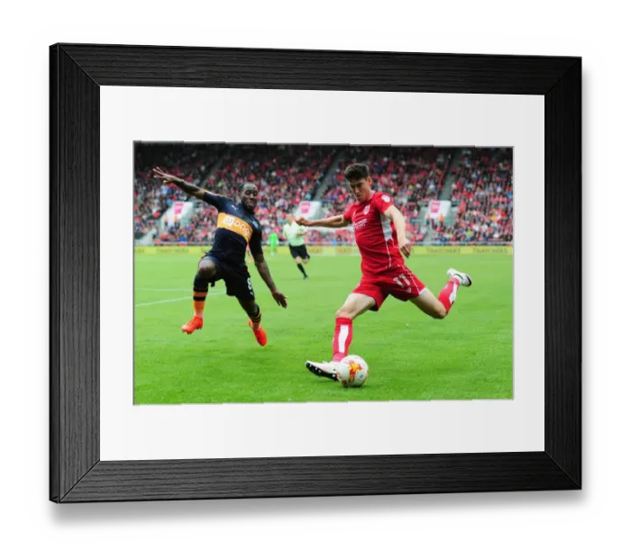 Framed Print : Vurnon Anita Denies Callum O'Dowda's Cross: Bristol City vs Newcastle United (2016)