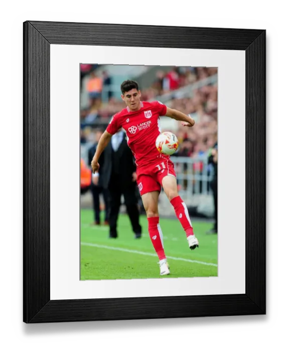 Framed Print : Action-Packed Moment: Callum O'Dowda of Bristol City vs Newcastle United (2016)