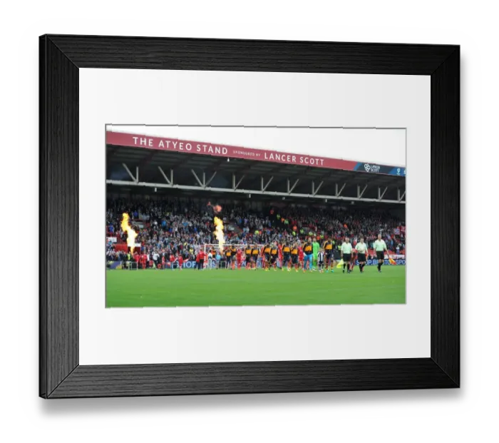 Framed Print : Bristol City vs Newcastle United: Kick-Off at Ashton Gate - Football Action on the Pitch