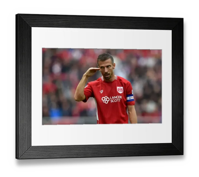 Framed Print : Bristol City's Gary O'Neil in Emotional Moment at Ashton Gate vs. Newcastle United (2016) Framed Print : Bristol City's Gary O'Neil in Emotional Moment at Ashton Gate vs. Newcastle United (2016)