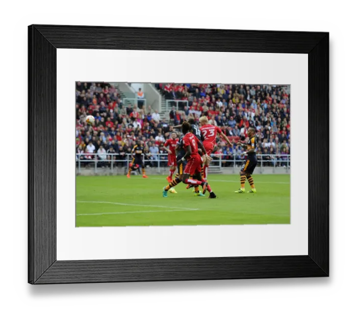 Framed Print : Hordur Magnusson Charges Towards Newcastle United Goal: Bristol City vs Newcastle United, Sky Bet Championship (2016)
