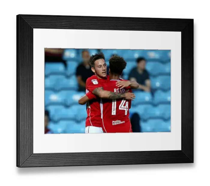 Framed Print : Bobby Reid and Josh Brownhill Celebrate Goal for Bristol City against Scunthorpe United, EFL Cup 2016 Framed Print : Bobby Reid and Josh Brownhill Celebrate Goal for Bristol City against Scunthorpe United, EFL Cup 2016