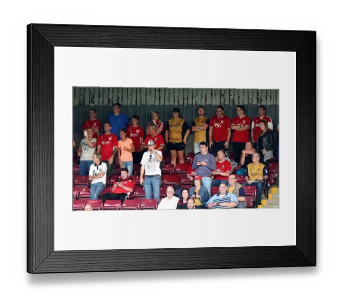 Framed Print : Bristol City Fans Cheer on Their Team at Scunthorpe United in EFL Cup Clash Framed Print : Bristol City Fans Cheer on Their Team at Scunthorpe United in EFL Cup Clash