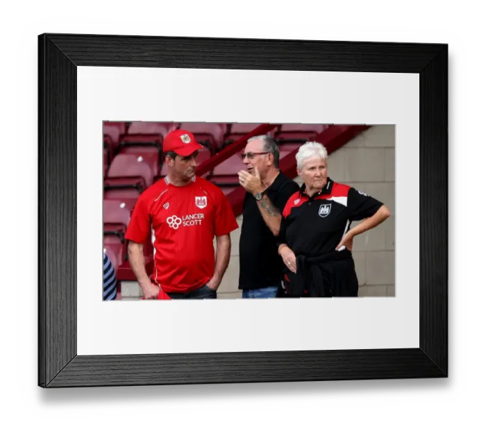 Framed Print : Bristol City Fans in Action at Scunthorpe United's Glanford Park during EFL Cup Match