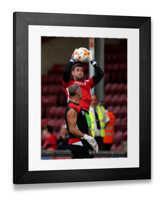 Framed Print : Frank Fielding of Bristol City Gears Up for EFL Cup Clash at Scunthorpe United