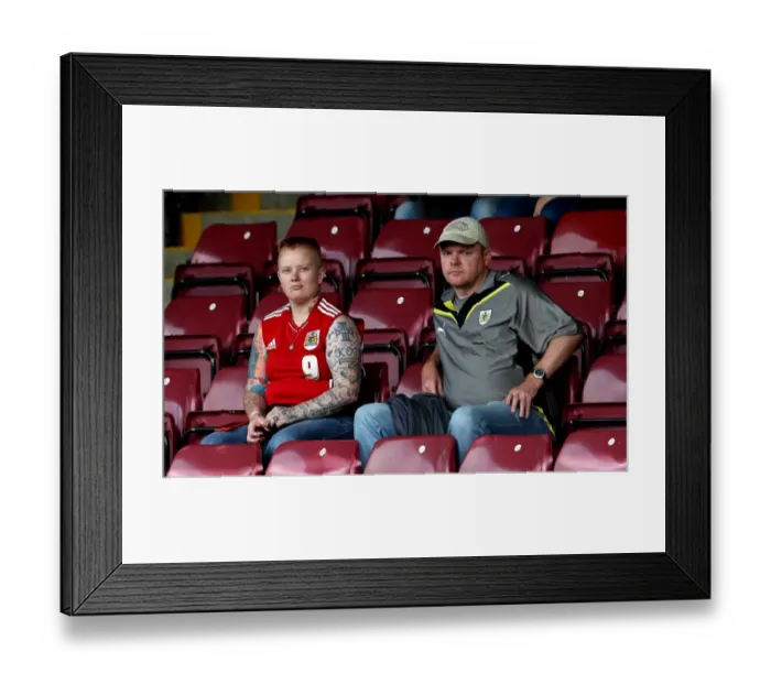 Framed Print : Bristol City Fans in Action at Glanford Park during EFL Cup Match, August 2016