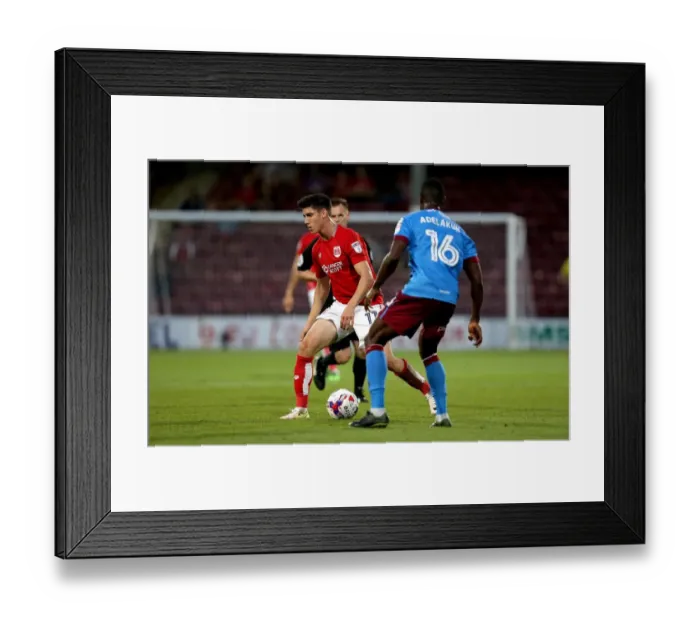 Framed Print : Bristol City's Callum O'Dowda Clashes with Hakeeb Adelakun of Scunthorpe United in EFL Cup Showdown Framed Print : Bristol City's Callum O'Dowda Clashes with Hakeeb Adelakun of Scunthorpe United in EFL Cup Showdown