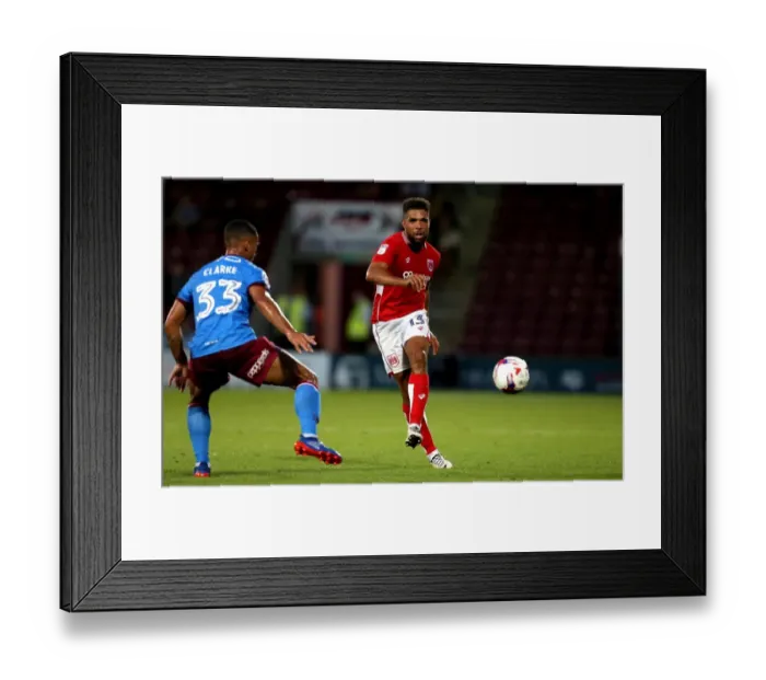 Framed Print : Bristol City's Scott Golbourne Evades Scunthorpe's Jordan Clarke in EFL Cup Clash Framed Print : Bristol City's Scott Golbourne Evades Scunthorpe's Jordan Clarke in EFL Cup Clash