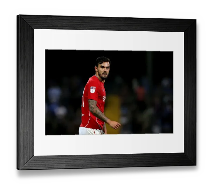 Framed Print : Marlon Pack of Bristol City in Action against Scunthorpe United at Glanford Park, 2016 EFL Cup Second Round