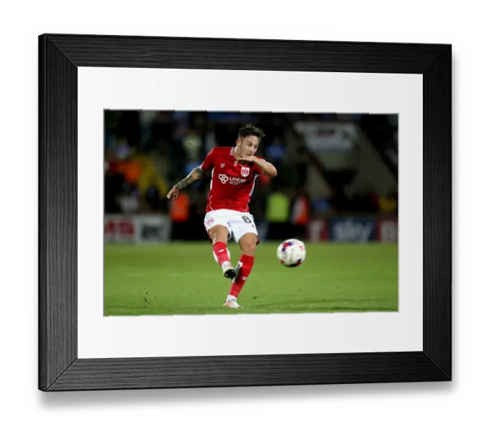 Framed Print : Bristol City's Josh Brownhill Scores Against Scunthorpe United in EFL Cup