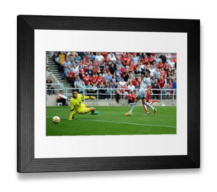 Framed Print : Bristol City's Joe Bryan Scores the Winner Against Aston Villa in Sky Bet Championship Match Framed Print : Bristol City's Joe Bryan Scores the Winner Against Aston Villa in Sky Bet Championship Match