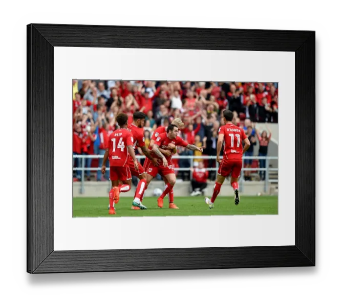 Framed Print : Lee Tomlin's Euphoric Goal: Bristol City's Victory Over Aston Villa (27-08-2016) Framed Print : Lee Tomlin's Euphoric Goal: Bristol City's Victory Over Aston Villa (27-08-2016)