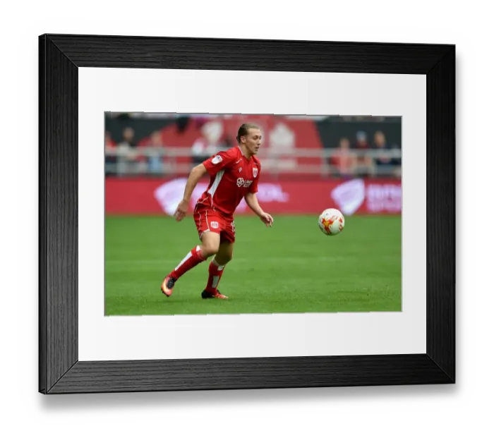 Framed Print : Bristol City vs Aston Villa: Luke Freeman in Action at Ashton Gate, 2016