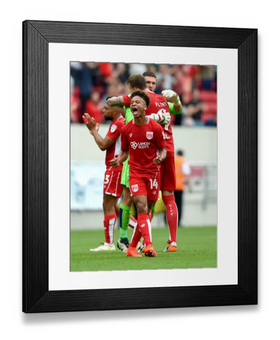 Framed Print : Bobby Reid's Goal: Bristol City Celebrates Win Against Aston Villa Framed Print : Bobby Reid's Goal: Bristol City Celebrates Win Against Aston Villa